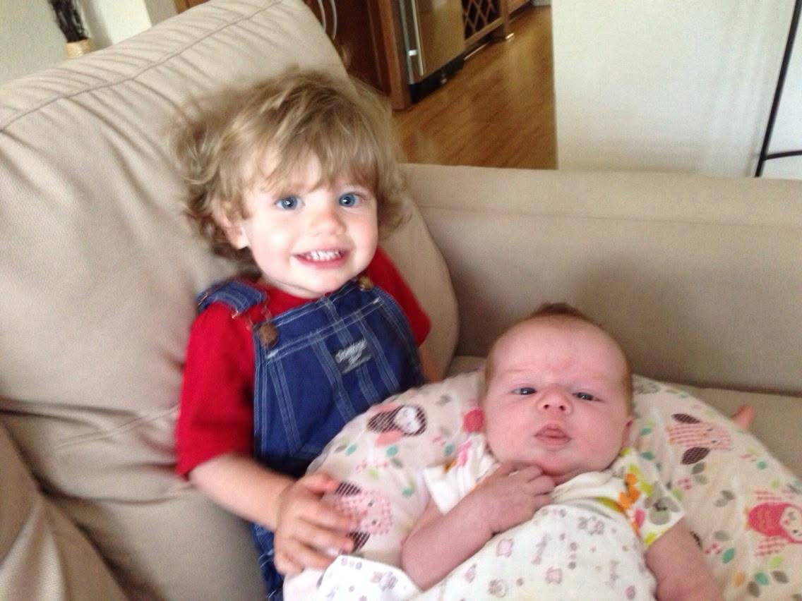 Parker with baby Mac 2013